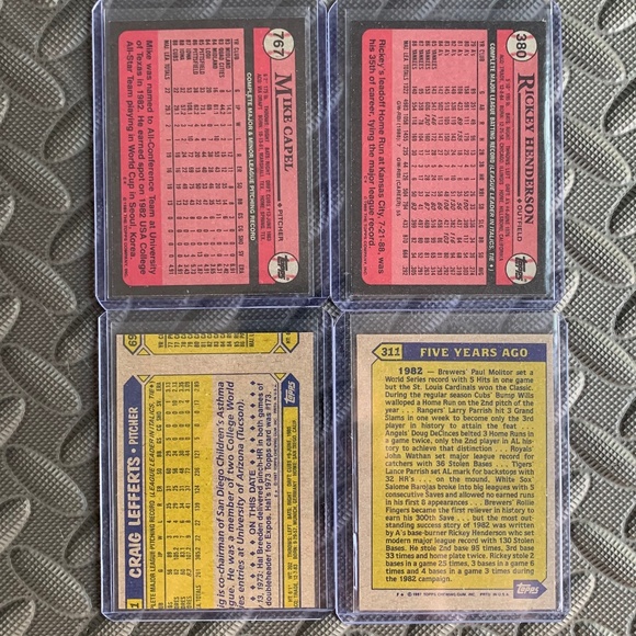 🔥⚾️RARE RICKEY HENDERSON ERROR BASEBALL CARDS • 1980’s TOPPS WRONG BACKS • MINT - Picture 8 of 8